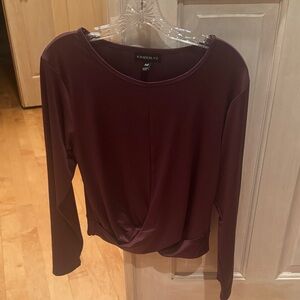Kimberly G Maroon Long Sleeve Top